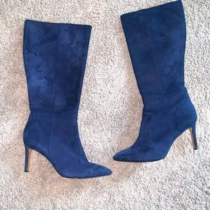 🔥Clearance🔥 Navy Suede Nine West Knee High Boots